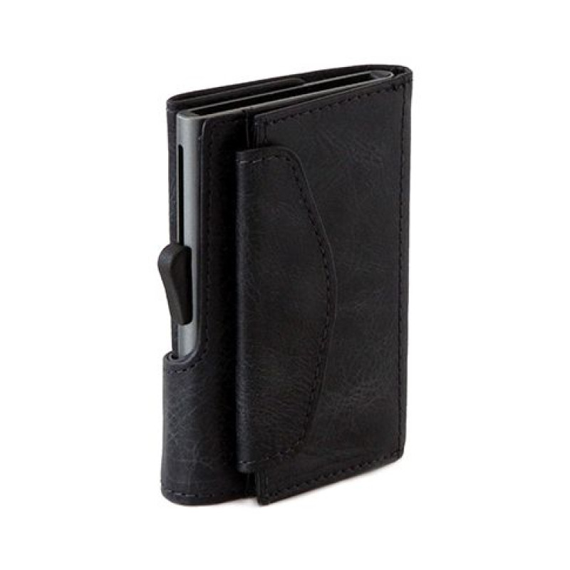 Картодържател C-SECURE с портфейл и монетник, Blackwood CS-COIN-WCH001-BKW-GY