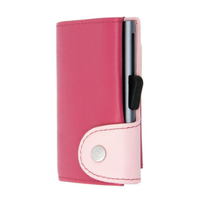 Картодържател C-SECURE с портфейл и монетник, Cherry/ Blush / Grey cardholder COIN-WCH001-PI-LPI-GY