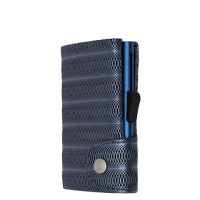 Картодържател C-SECURE с портфейл,  Blue Metallic WCH001-MTL-BL-BL