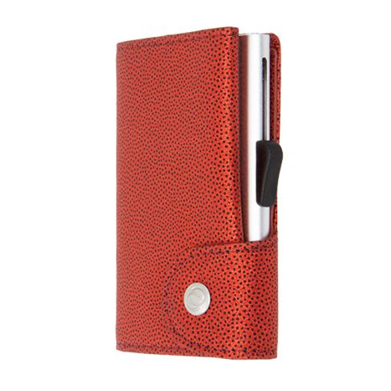 Картодържател C-SECURE с портфейл, Fashion Red CS-FASWCH001-RD-SI