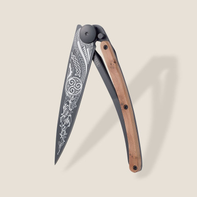 Джобен нож Deejo 37g, Juniper wood / Celtic 1GB000171