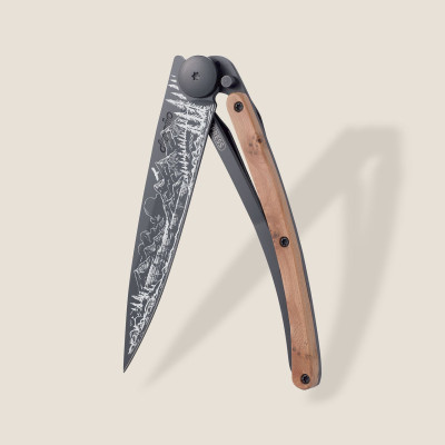 Джобен нож Deejo 37g, Juniper wood / Mountain 1GB000176