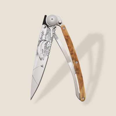 Джобен нож Deejo 37g, Juniper wood / Trout 1CB000575