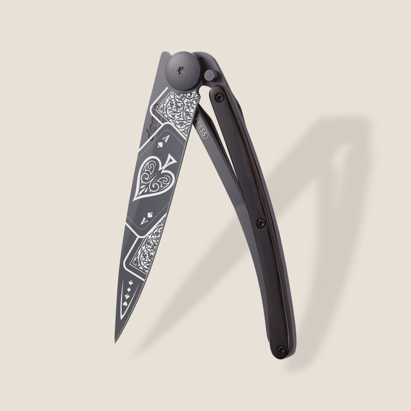 Джобен нож Deejo 37g, Ebony / Good Luck 1GB000151