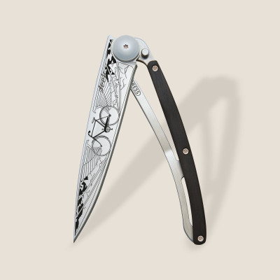 Джобен нож Deejo 37g, Ebony / Bicycle 1CB000032