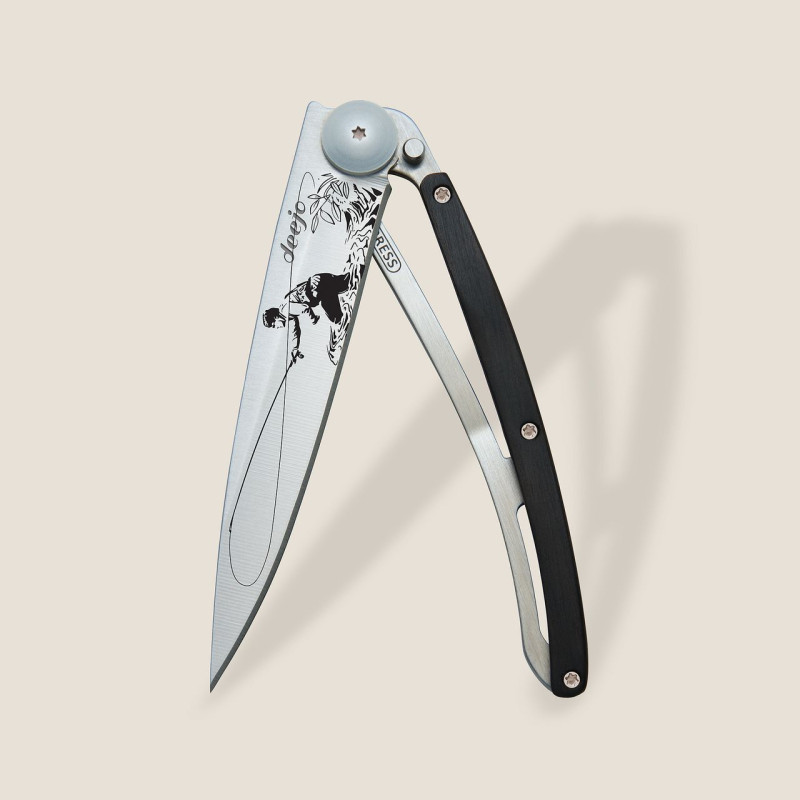 Джобен нож Deejo 37g, Ebony / Fly Fishing 1CB000087