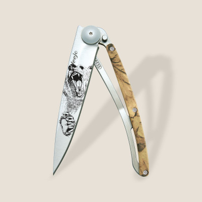 Джобен нож Deejo 37g, Brown Camo / Grizzly 1CM000021