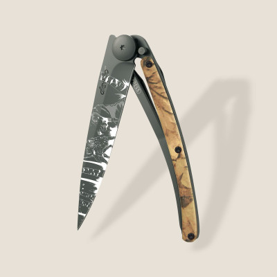 Джобен нож Deejo 37g, Brown Camo / Hunting Day 1GM000028