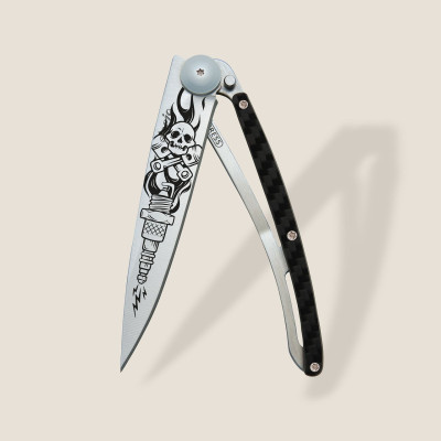 Джобен нож Deejo 37g, Carbon Fiber / Biker 1CC000206