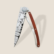 Джобен нож Deejo 37g, Coral wood / Hunting day 1CB000037