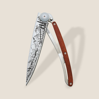 Джобен нож Deejo 37g, Coral wood / Mountain 1CB000080