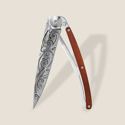 Джобен нож Deejo 37g, Coral wood / Pacific 1AB000104