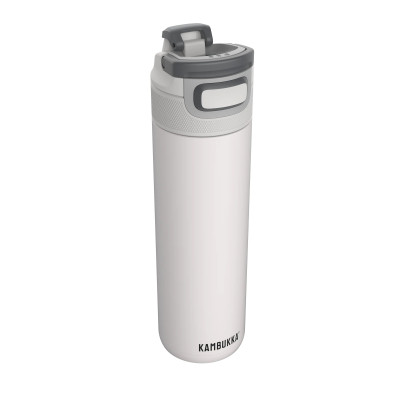 Бутилка за вода двустенна, 600мл, Kambukka Elton Insulated с капак 3 в 1 Snapclean®, Chalk White 11-03035