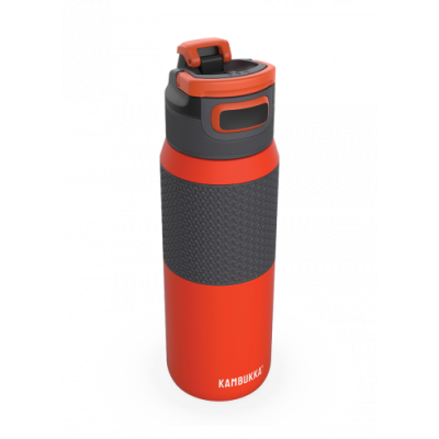Бутилка за вода двустенна, 750мл, Kambukka Elton Insulated с капак 3 в 1 Snapclean®, оранжева 11-03014