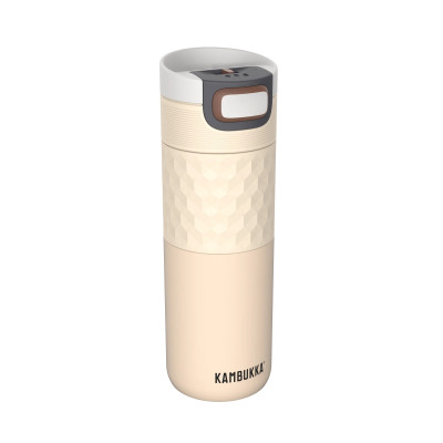 Термочаша ​от неръждаема стомана Kambukka Etna Grip с термокапак 3 в 1 Snapclean®, 500 мл, Barely Beige 11-01046