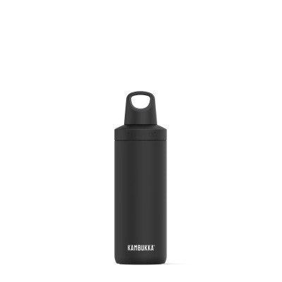 Бутилка за вода двустенна Kambukka Reno Insulated с капак 2 в 1 Twist, 500 мл, Matte Black 11-05020
