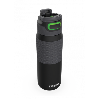 Бутилка за вода двустенна, 750мл, Kambukka Elton Insulated с капак 3 в 1 Snapclean®, черна 11-03012