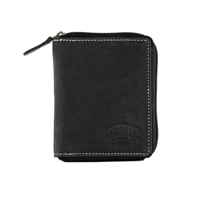Дамски кожен портфейл Klondike Riley, с цип, малък, черен KD1085-01