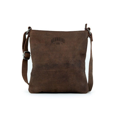 Кожена чанта Klondike Catlym, вертикална, тъмнокафява KD1068-03