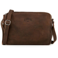 Кожена чанта Klondike Kisha, хоризонтална, тъмнокафява KD1067-03