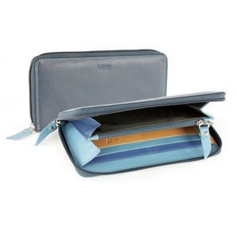 Дамски портфейл Mano Multicolorus 24 син/светлосин M17724BL/LBL