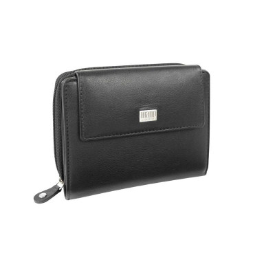 Дамски портфейл с цип Mano Linea, черен M15816BK