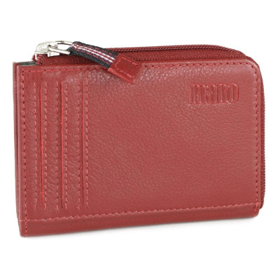 Кожен калъф за документи с RFID Mano Medio, червен M19817RE