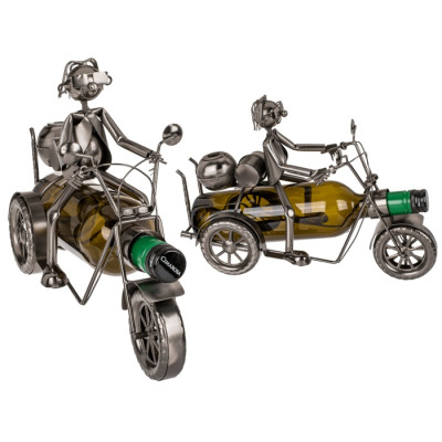 Метална поставка за вино Motorbiker 71/3193