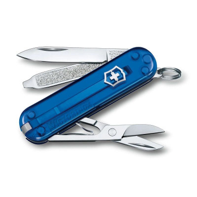 Швейцарски джобен нож Victorinox Classic SD Transparent Deep Ocean 0.6223.T2G