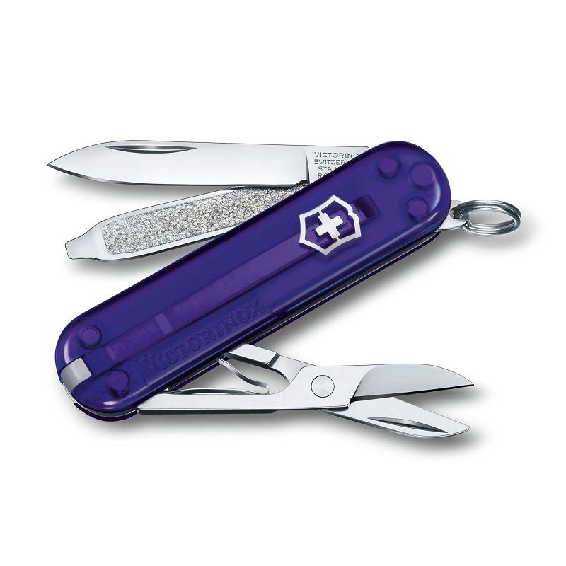 Швейцарски джобен нож Victorinox Classic SD Transparent Persian Indigo 0.6223.T29G