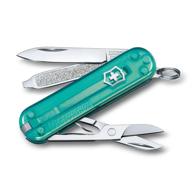 Швейцарски джобен нож Victorinox Classic SD Transparent Tropical Surf 0.6223.T24G