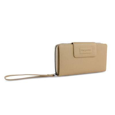 Дамски кожен портфейл Bugatti Elsa Long Zip Wallet, бежов 49 4628 54