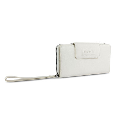 Дамски кожен портфейл Bugatti Elsa Long Zip Wallet, бял 49 4628 40