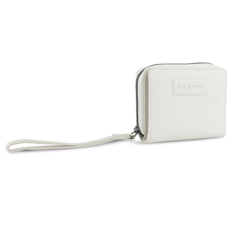 Дамски кожен портфейл Bugatti Elsa Zip Wallet, бял 49 4623 40