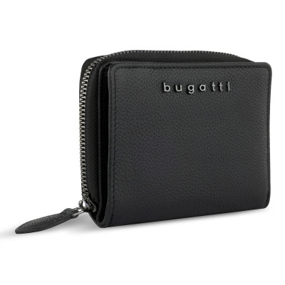 Дамски кожен портфейл Bugatti Bella Ladies Zip Wallet, RFID защита, черен 49 4821 01