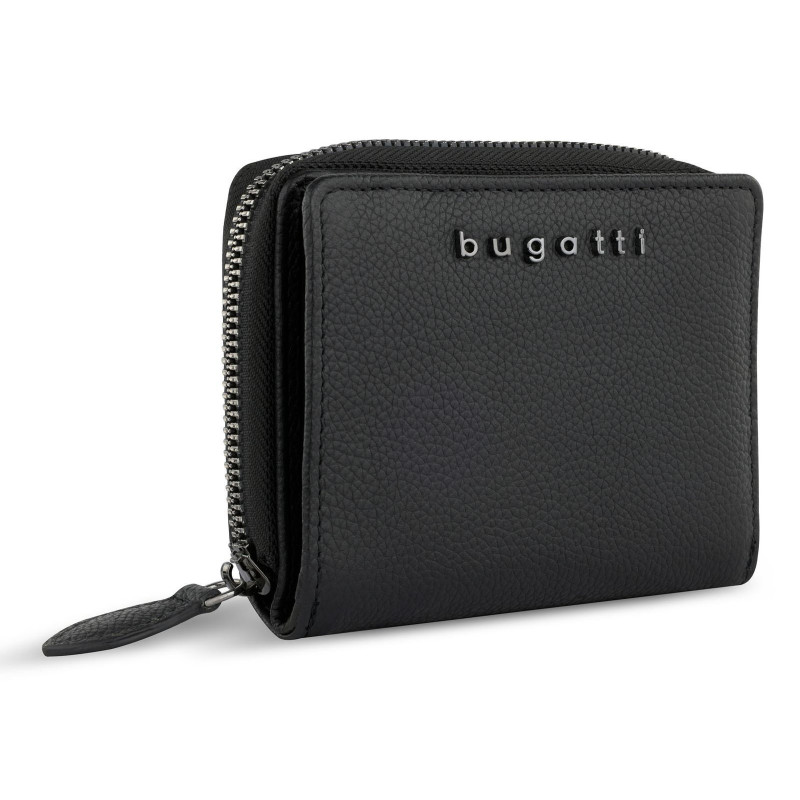 Дамски кожен портфейл Bugatti Bella Ladies Zip Wallet, RFID защита, черен 49 4821 01