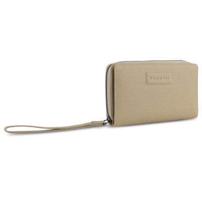 Дамски кожен портфейл Bugatti Elsa Zip Wallet, бежов 49 4625 54