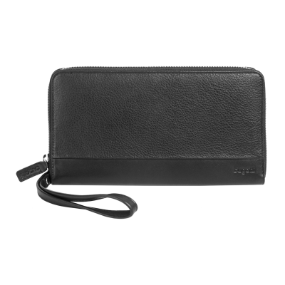 Кожен портфейл Bugatti Atlanta хоризонтален, с каишка, черен 49 3211 01