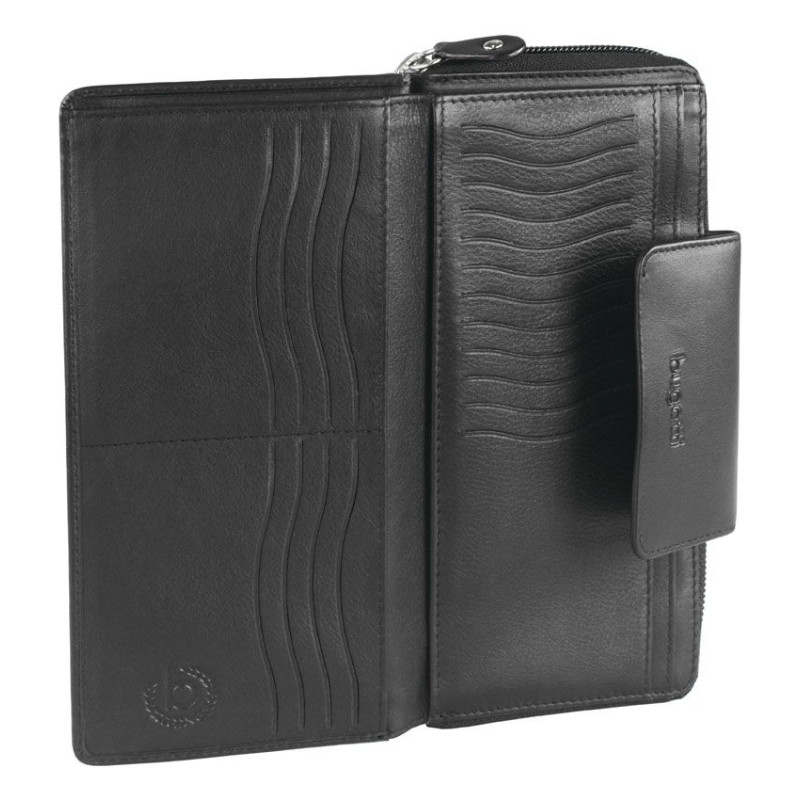 Кожен портфейл Bugatti Vertice дамски,чeрен 24CC 49 3192 01