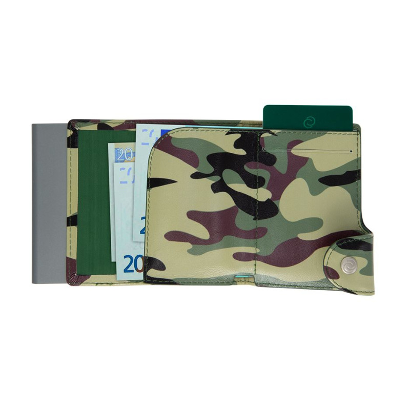 Картодържател C-SECURE с портфейл, Camouflage Green CS-WCH004-CAMGR-GY