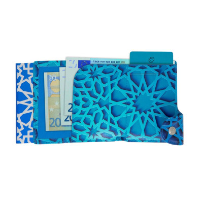 Картодържател C-SECURE с портфейл, Tribe Blue CS-WCH004-TRBBL-TRBBL