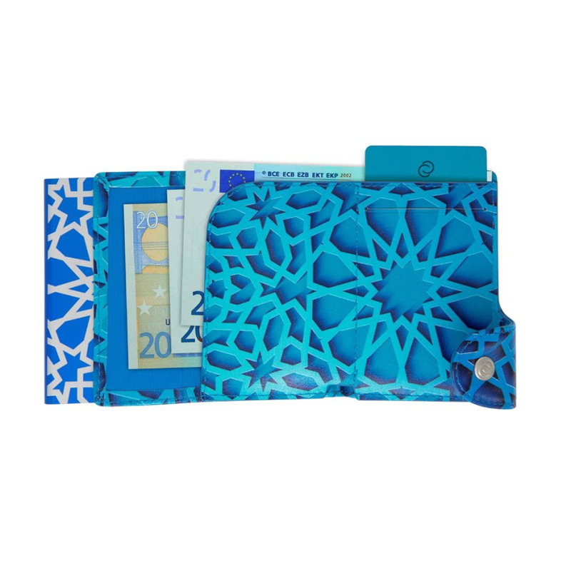 Картодържател C-SECURE с портфейл, Tribe Blue CS-WCH004-TRBBL-TRBBL