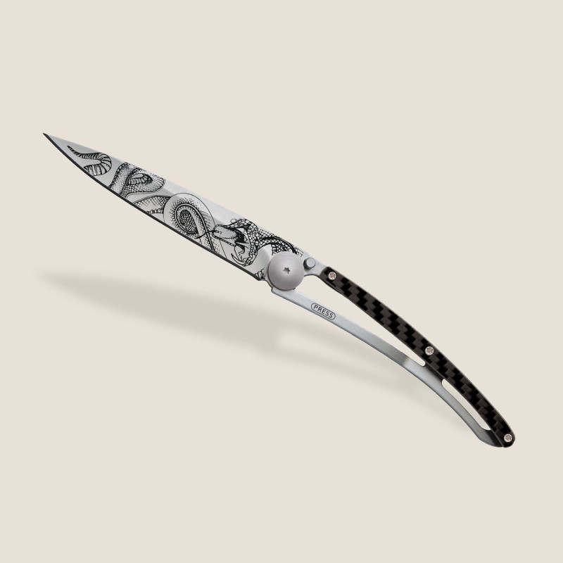 Джобен нож Deejo 37g, Carbon Fiber / Snake 1CC000209