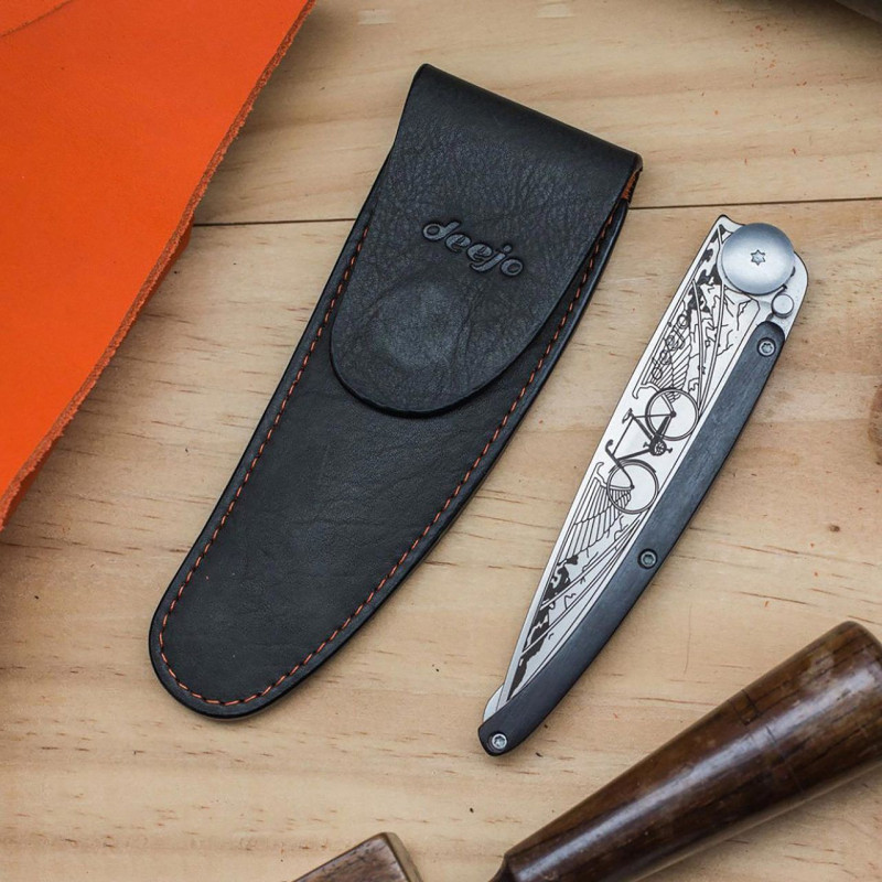Калъф за ножове Deejo 37g, Belt leather sheath mocca DEE000505