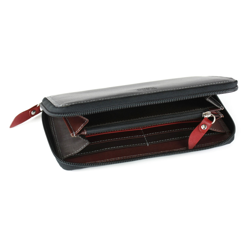 Дамски портфейл Mano Multicolorus 24 черен/червен M17724BK/RE