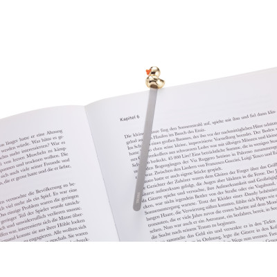 Разделител за книги Troika-BOOKMARK DUCK, златист BKM24/GO