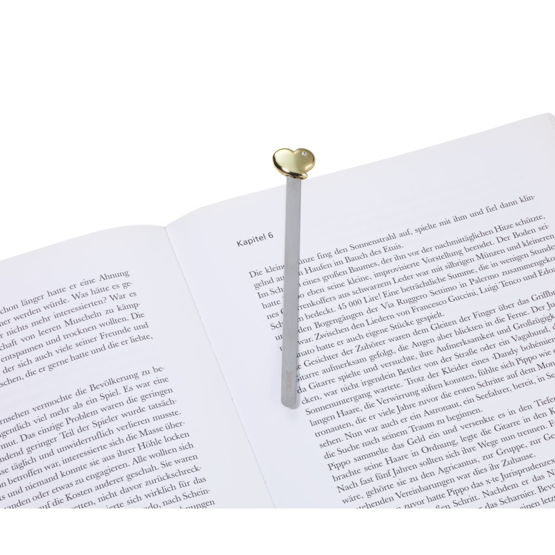 Разделител за книги Troika-BOOKMARK HEART BKM28/GO