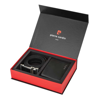 Pierre Cardin PCL045B2 Мъжки комплект портфейл и колан 115см