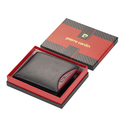 Стилен мъжки портфейл естествена кожа с RFID защита Pierre Cardin PCL02044