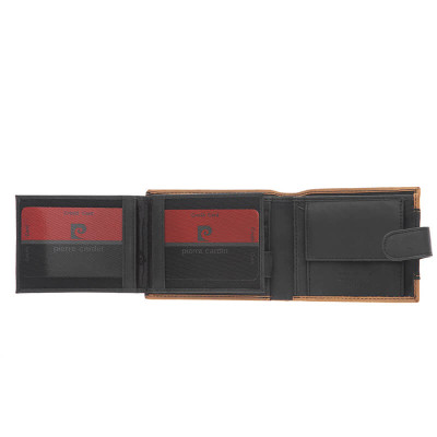 Кафяв мъжки портфейл естествена кожа с RFID защита Pierre Cardin PCL02729 Кафяв мъжки портфейл естествена кожа с RFID защита Pierre Cardin PCL02729